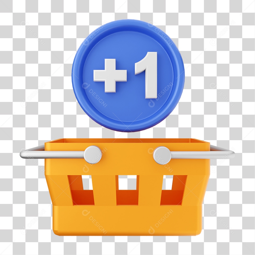 Elemento 3D Ícone de Compras On-line PNG Transparente