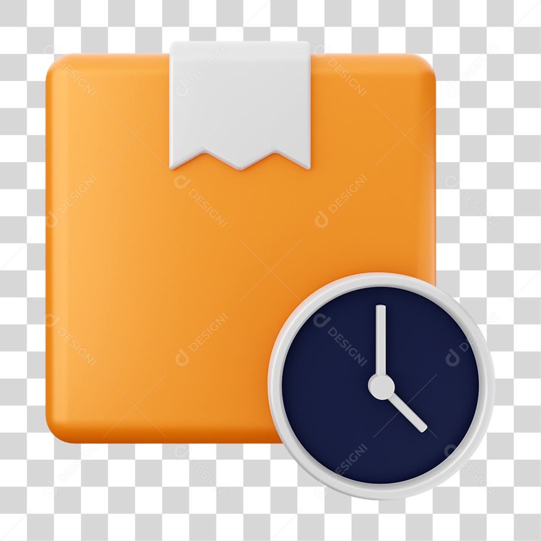 Elemento 3D Ícone de Compras On-line PNG Transparente