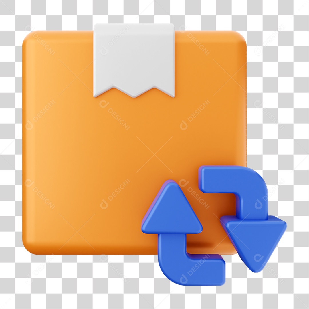 Elemento 3D Ícone de Compras On-line PNG Transparente