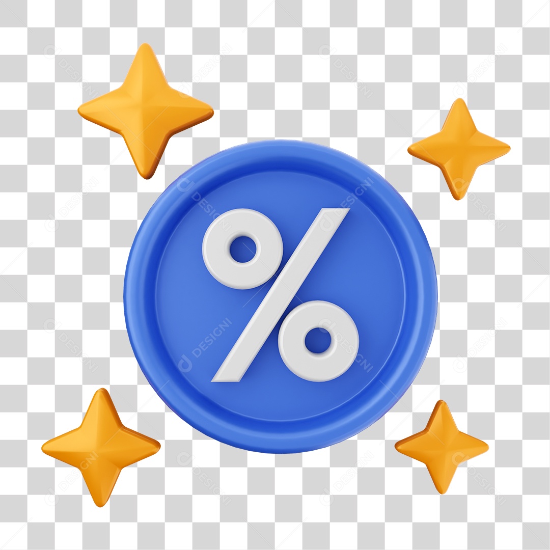 Elemento 3D Ícone de Compras On-line PNG Transparente