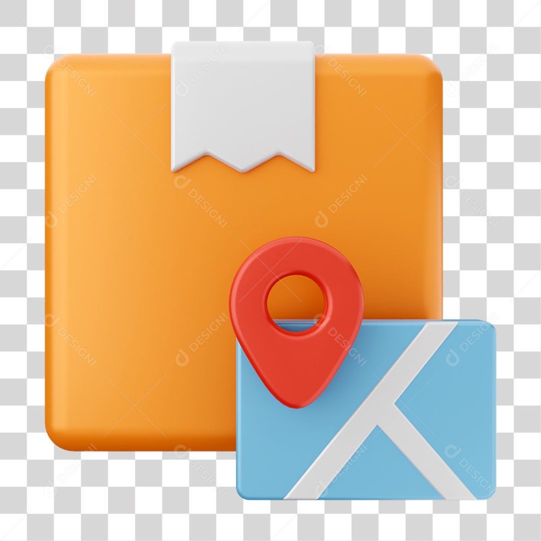 Elemento 3D Ícone de Compras On-line PNG Transparente