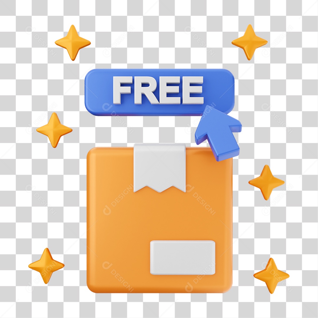 Elemento 3D Ícone de Compras On-line PNG Transparente