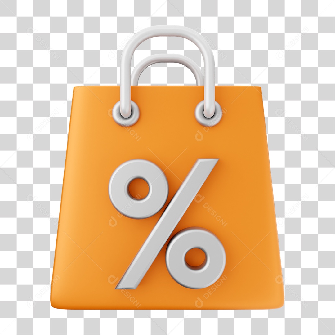 Elemento 3D Ícone de Compras On-line PNG Transparente