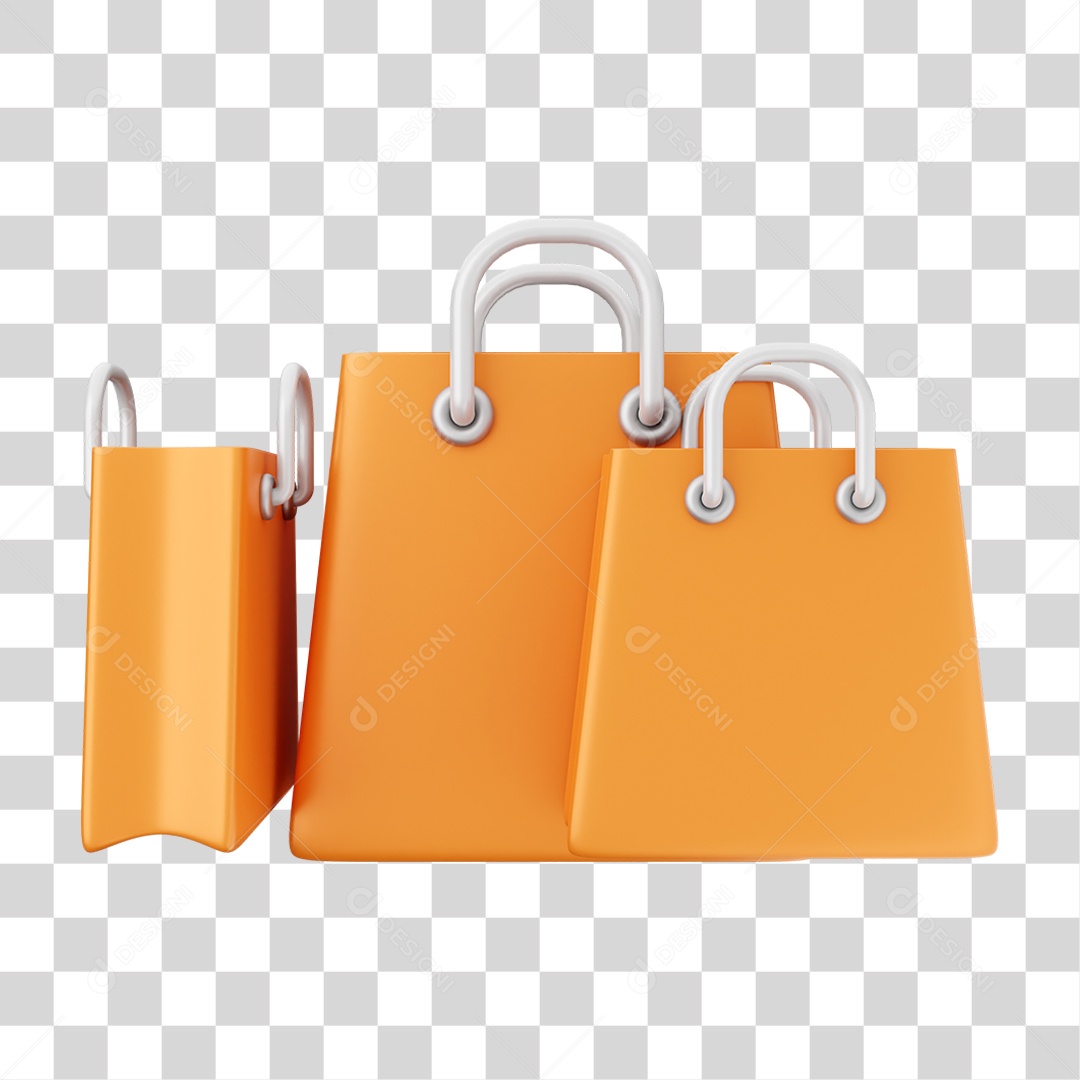 Elemento 3D Ícone de Compras On-line PNG Transparente