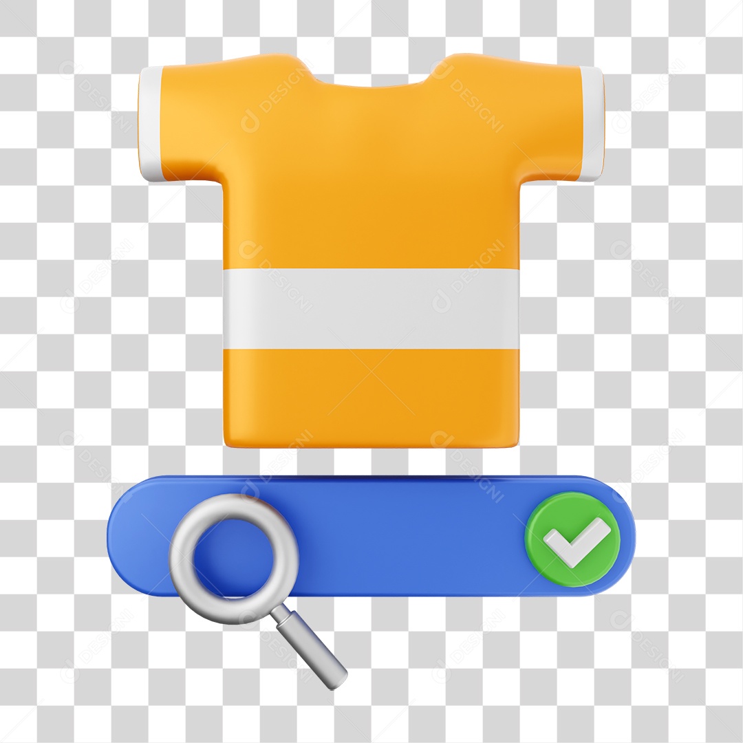 Elemento 3D Ícone de Compras On-line PNG Transparente