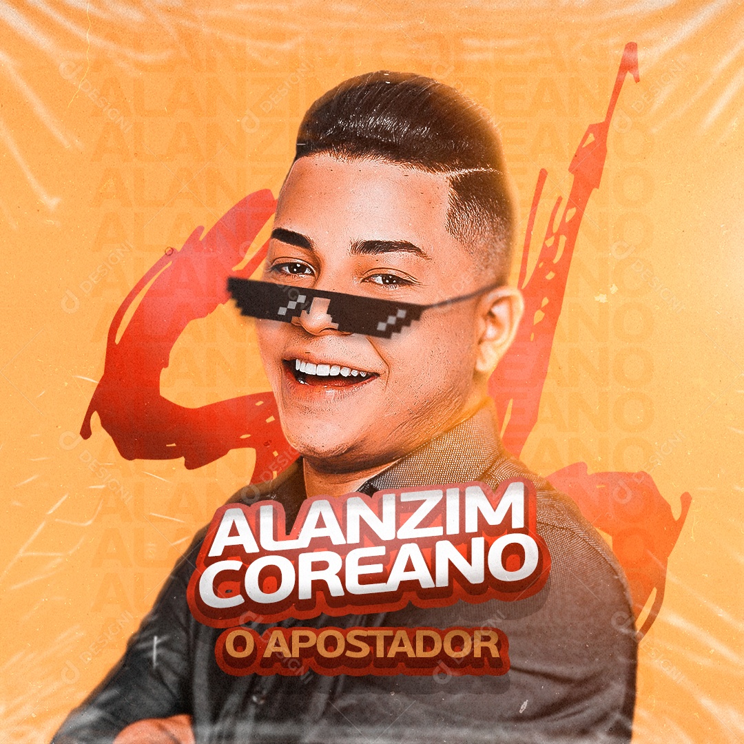 Capa CD  Alanzim Coreano Social Media PSD Editável
