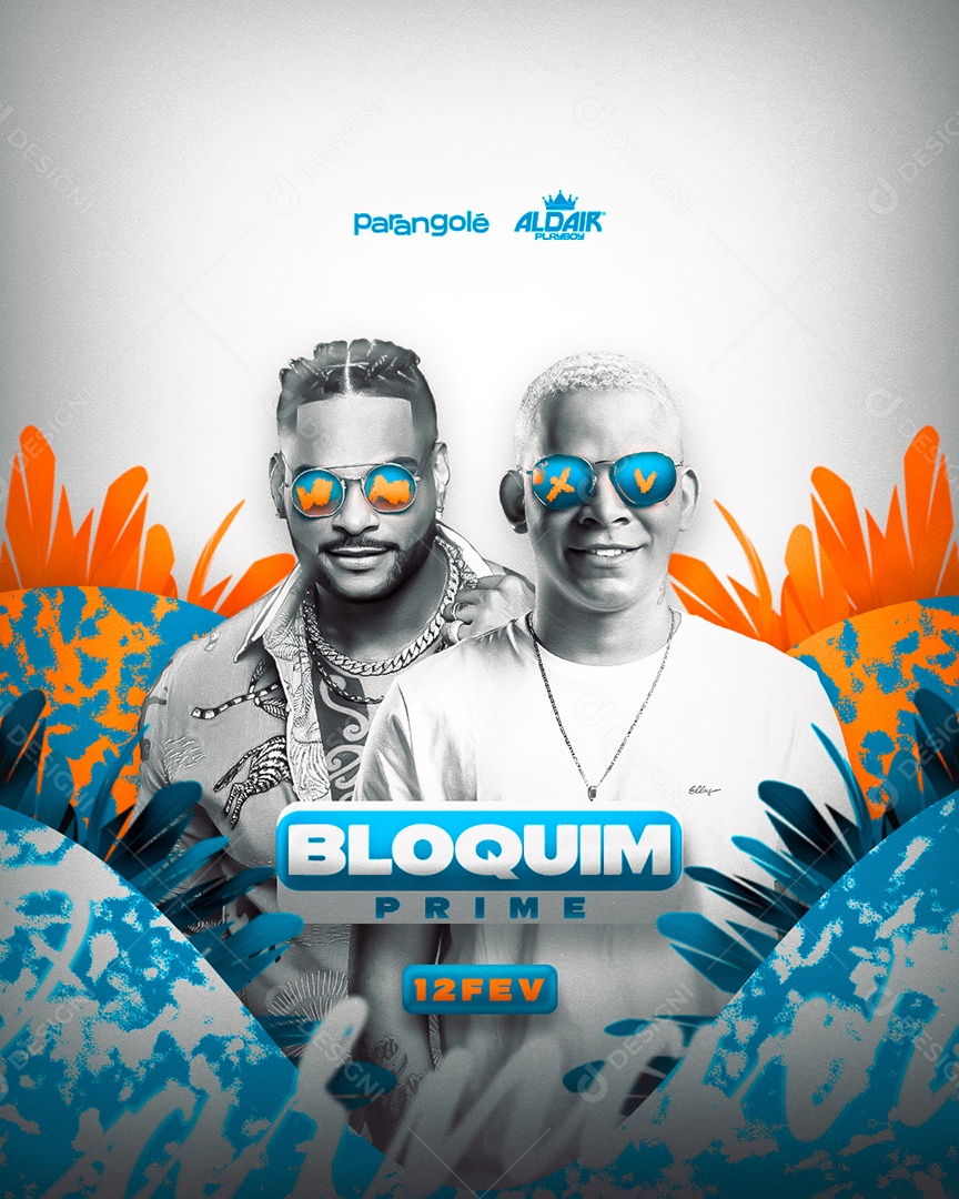 Flyer Carnaval Bloquinho Prime Feed Social Media PSD Editável