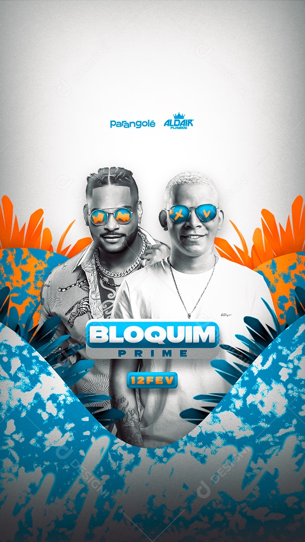 Flyer Carnaval Bloquinho Prime Feed Social Media PSD Editável