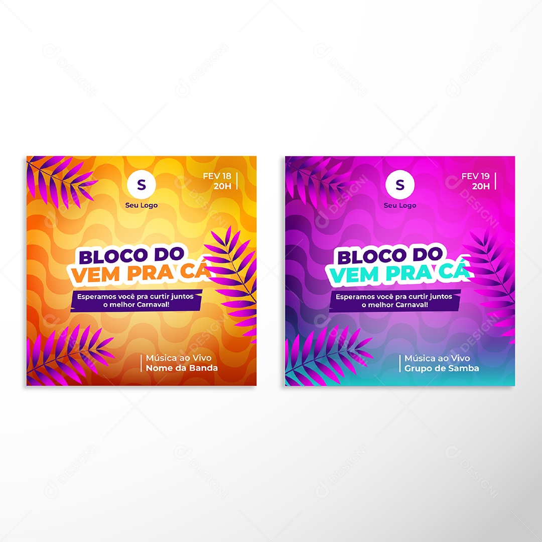 Post Vetorial de Carnaval EPS