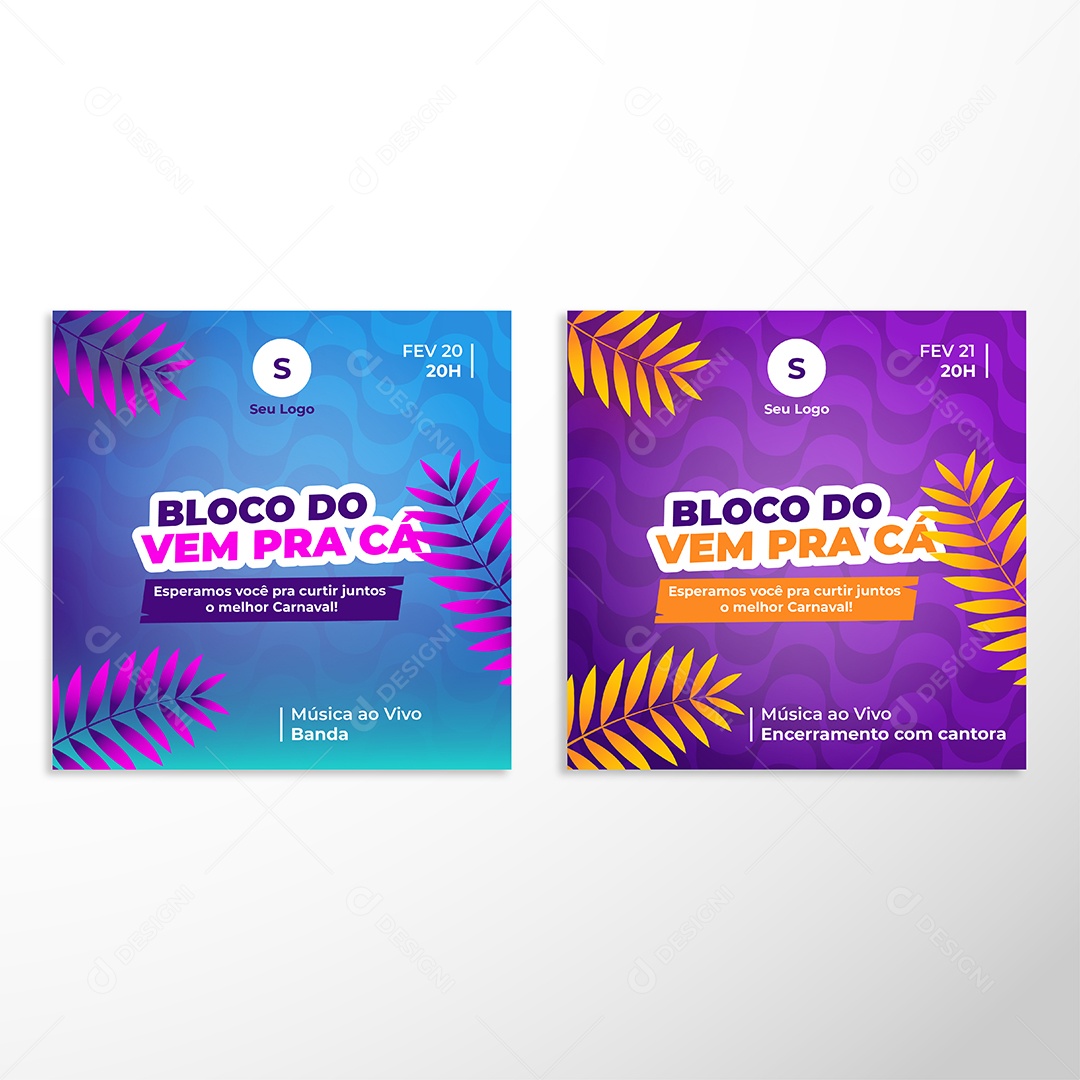 Post Vetorial de Carnaval EPS