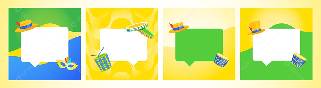 Post Vetorial Aviso Carnaval EPS