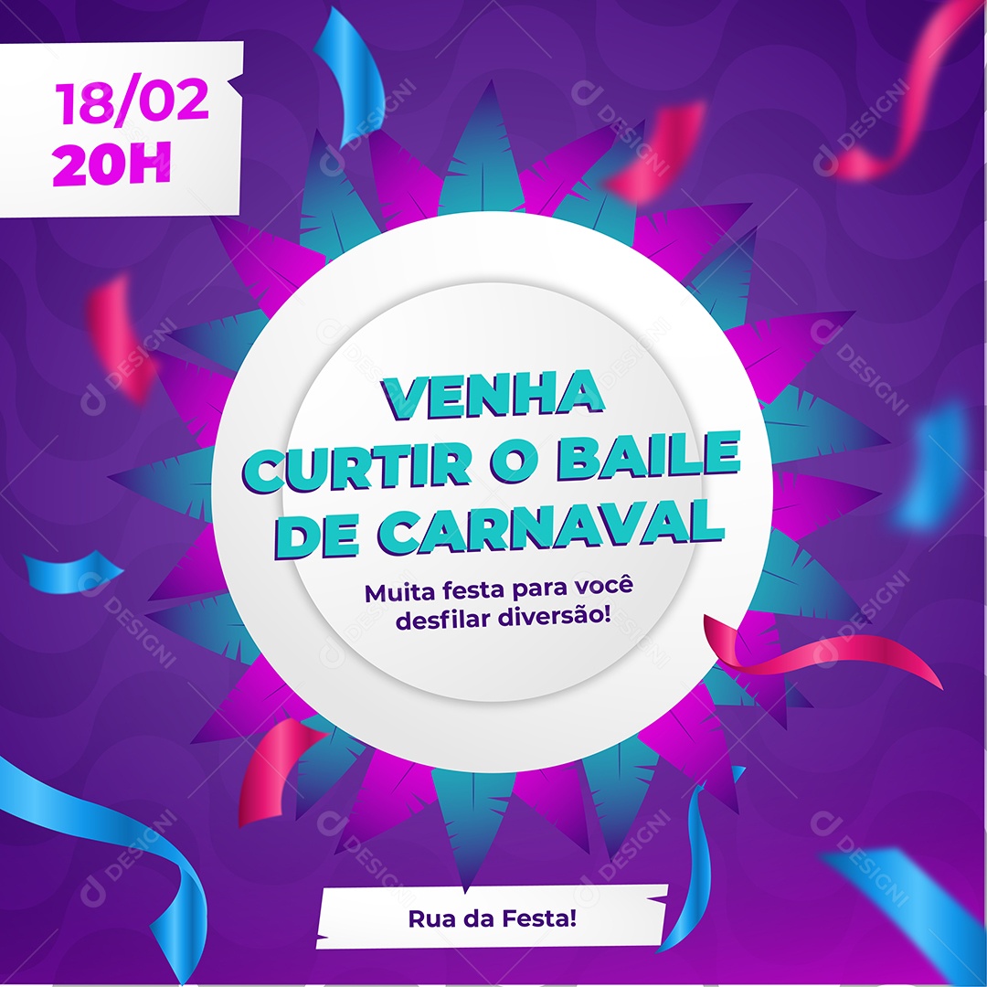 Social Media Vetorial Venha Curtir EPS