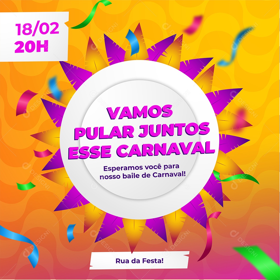 Social Media Vetorial Vamos Pular Juntos EPS