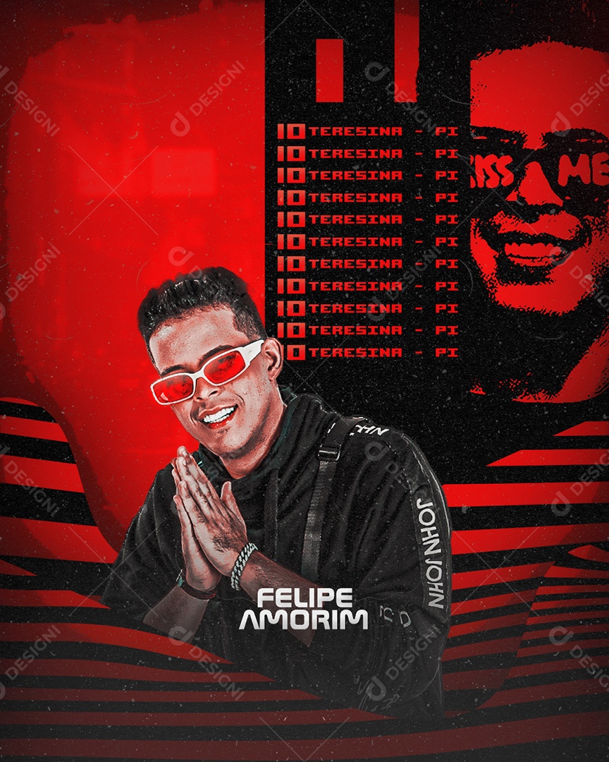 Social Media Agenda Felipe Amorim PSD Editável