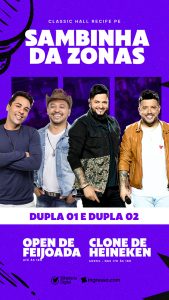 Story Sambinha da Zonas Open de Feijoada Clone de Heineken Samba Flyer Social Media PSD Editável