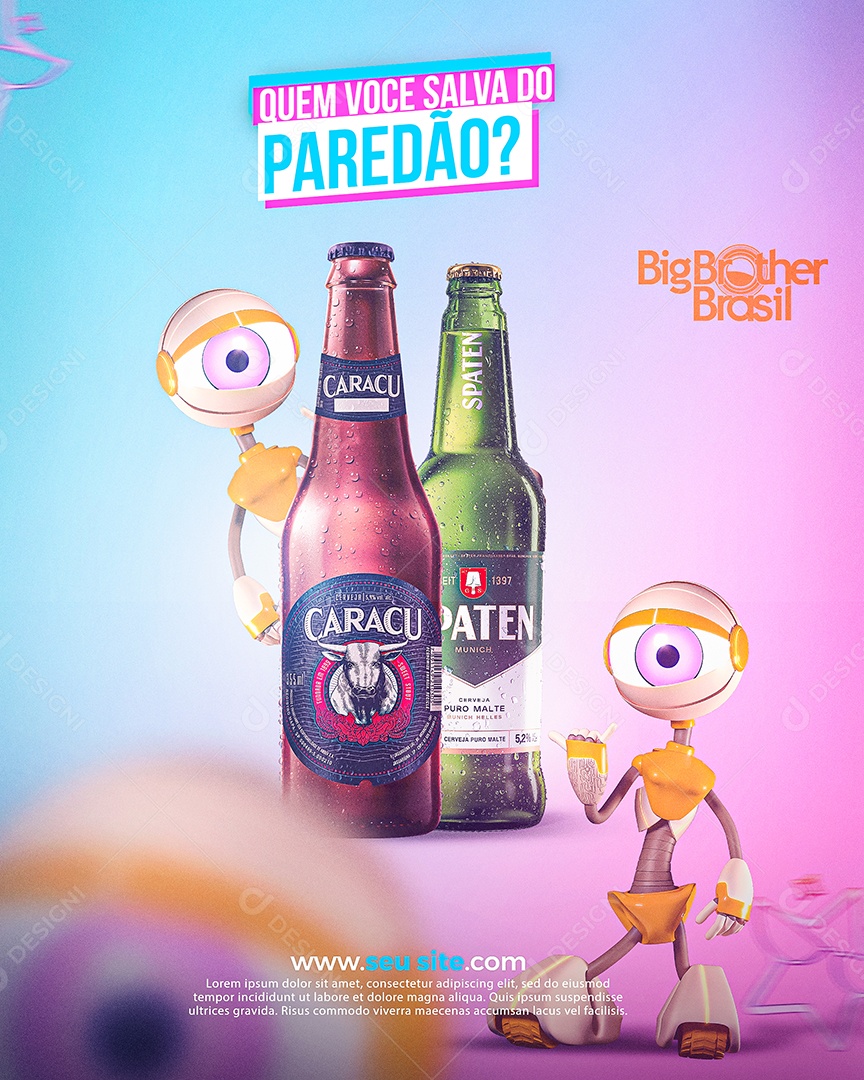 Social Media Distribuidoras de Bebidas Quem Você Salva Dó Paredão PSD Editável