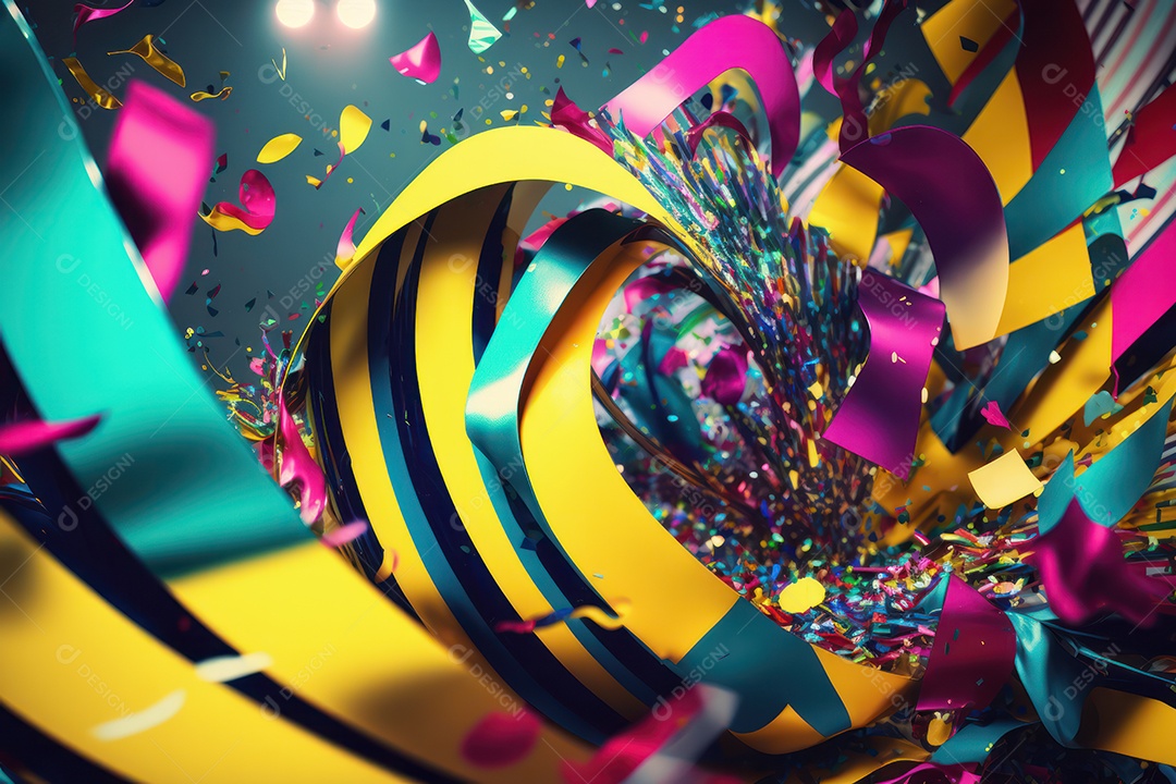 Banner com fundo de celebração para festa de Carnaval, Festa Junina, Festa de Parintins. Modelo de convite e cartaz