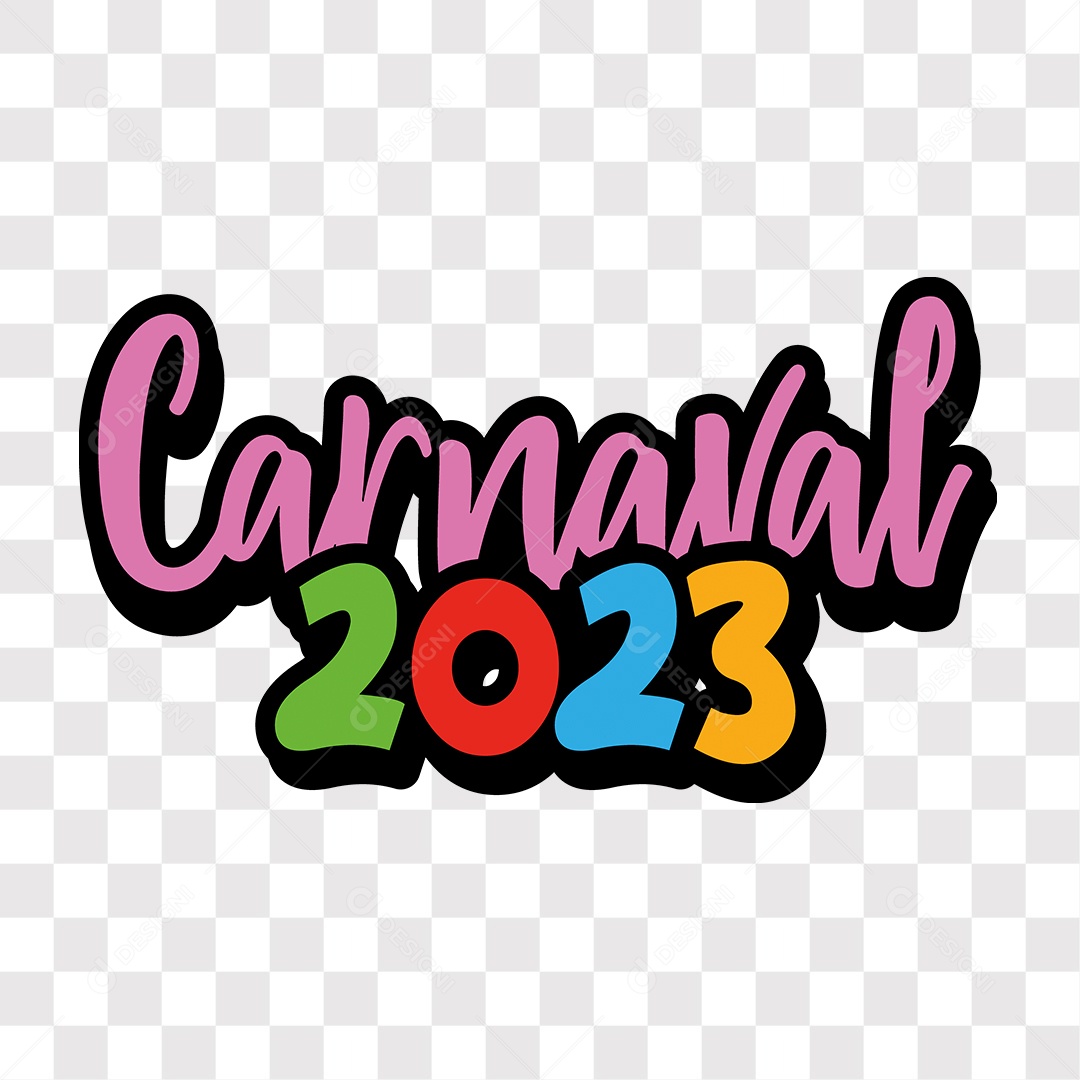 Lettering Carnaval 2023 EPS + PNG