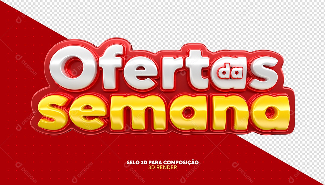 Ofertas da Semana Selo 3D para Composição PSD