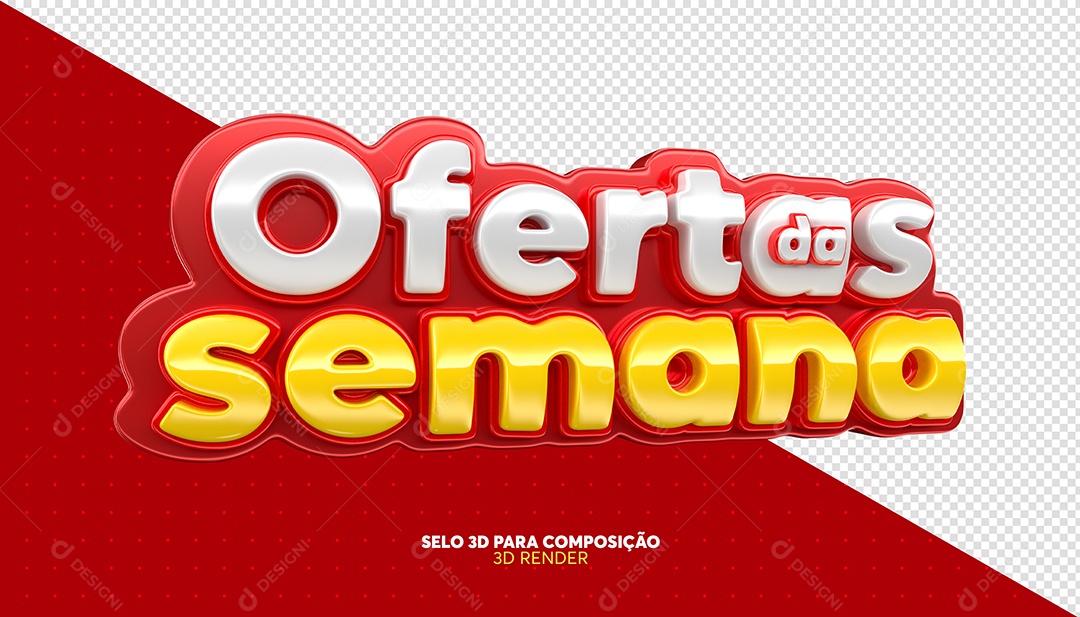 Ofertas da Semana Selo 3D para Composição PSD
