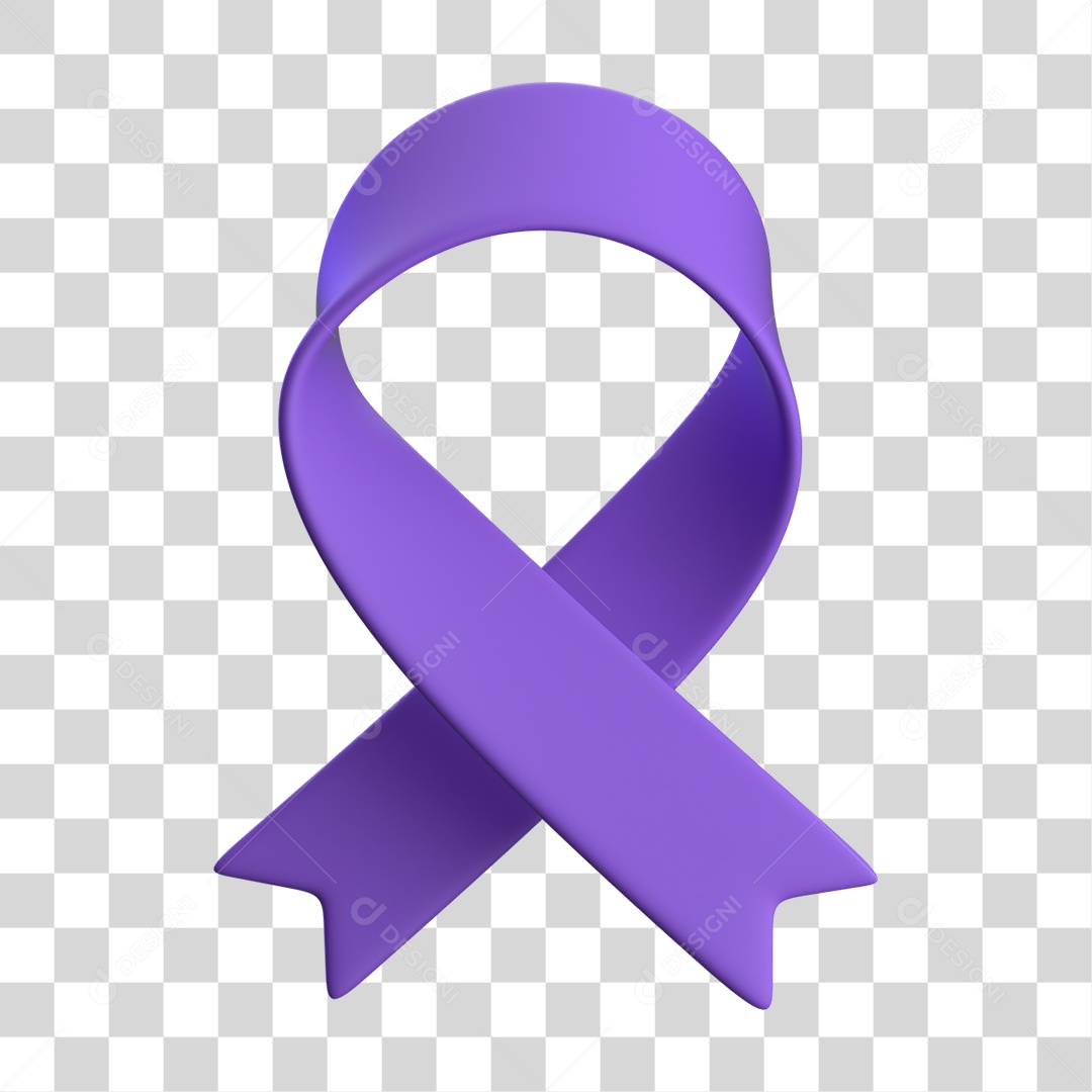 Fita Roxa Elemento 3D para Composição PNG Transparente