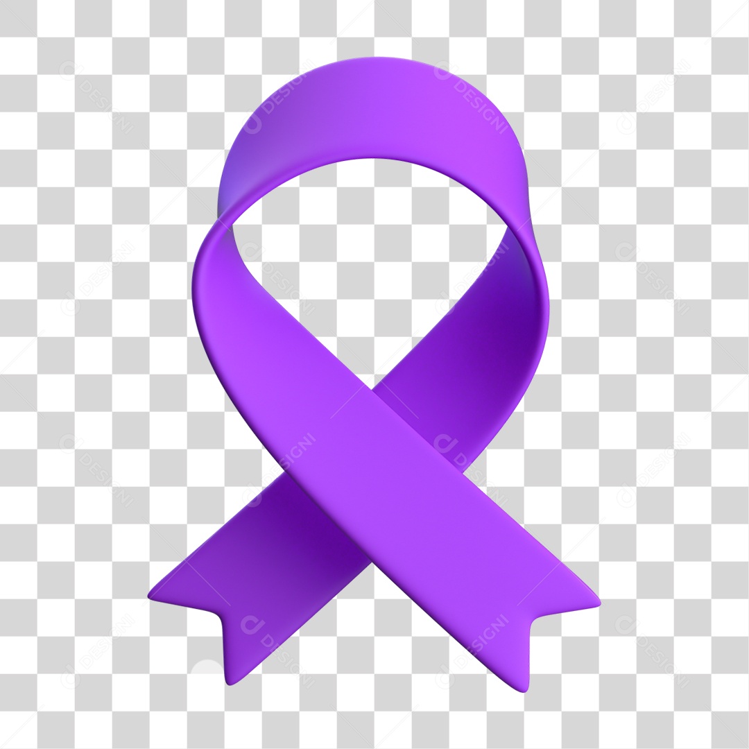 Fita Roxa Elemento 3D para Composição PNG Transparente