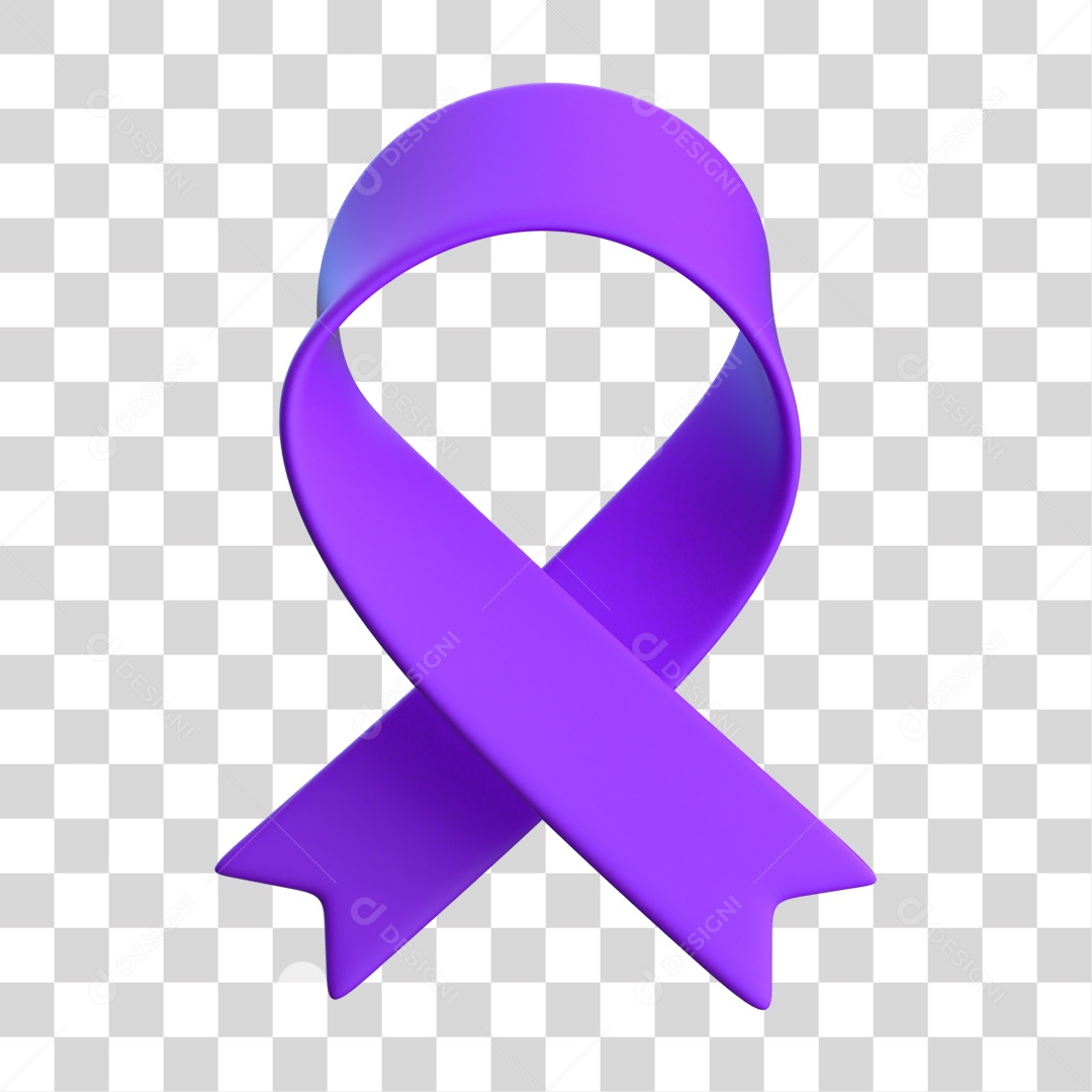 Fita Roxa Elemento 3D para Composição PNG Transparente
