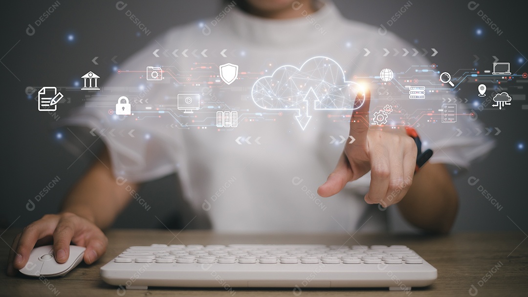 Computação em nuvem e tecnologias de armazenamento online, serviços de servidor de Internet, transferência de dados e gerenciamento de dados. Sistema de gerenciamento de documentos DMS, banco de dados de documentação on-line