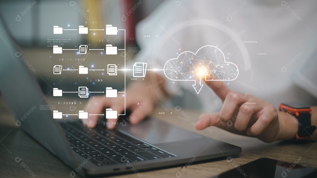 Computação em nuvem e tecnologias de armazenamento online, serviços de servidor de Internet, transferência de dados e gerenciamento de dados. Sistema de gerenciamento de documentos DMS, banco de dados de documentação on-line