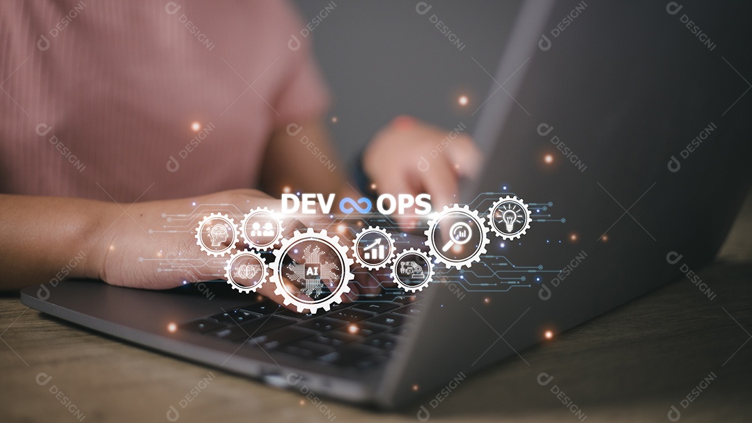 Conceito de DevOps, desenvolvimento de software e operações de TI, programação ágil