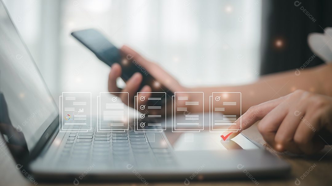 Sistema de Gestão Documental, banco de dados online de documentação e automação de processos para gestão eficiente de arquivos, conhecimento e documentação na empresa com ERP. Tecnologia de negócios corporativos, DMS