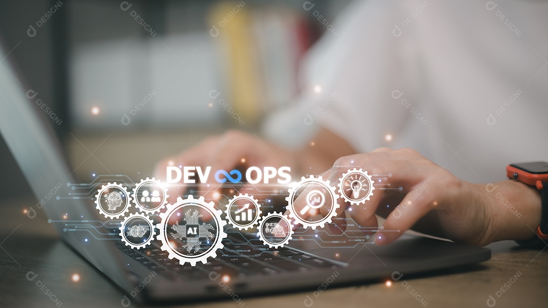 Conceito de DevOps, desenvolvimento de software e operações de TI, programação ágil