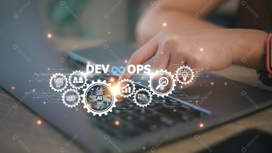 Conceito de DevOps, desenvolvimento de software e operações de TI, programação ágil