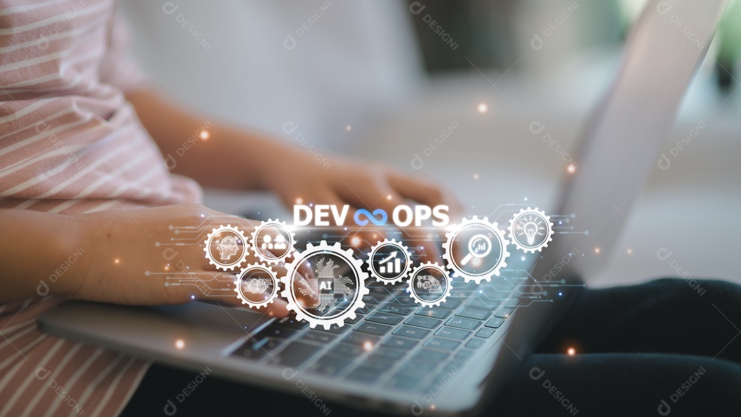 Conceito de DevOps, desenvolvimento de software e operações de TI, programação ágil