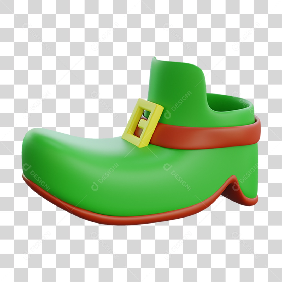 Elemento 3D Dia de São Patrício para Composição PNG Transparente