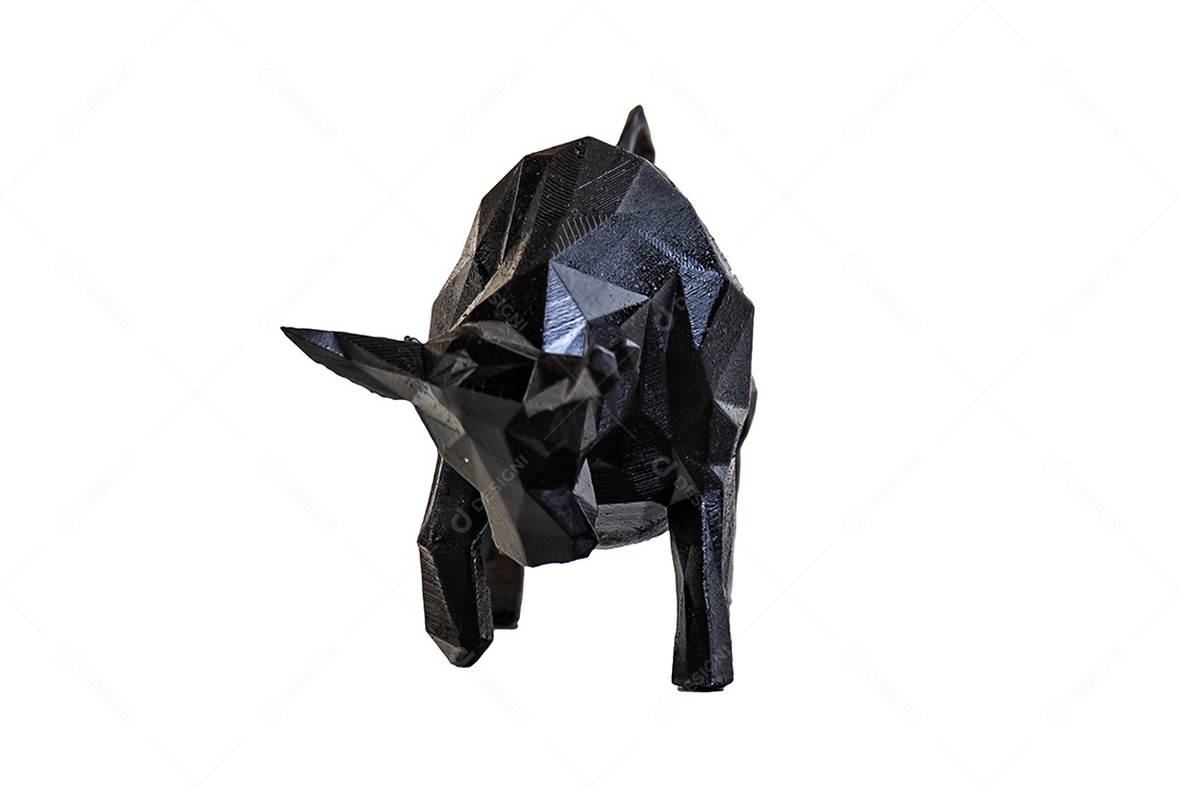 Touro preto sobre fundo branco