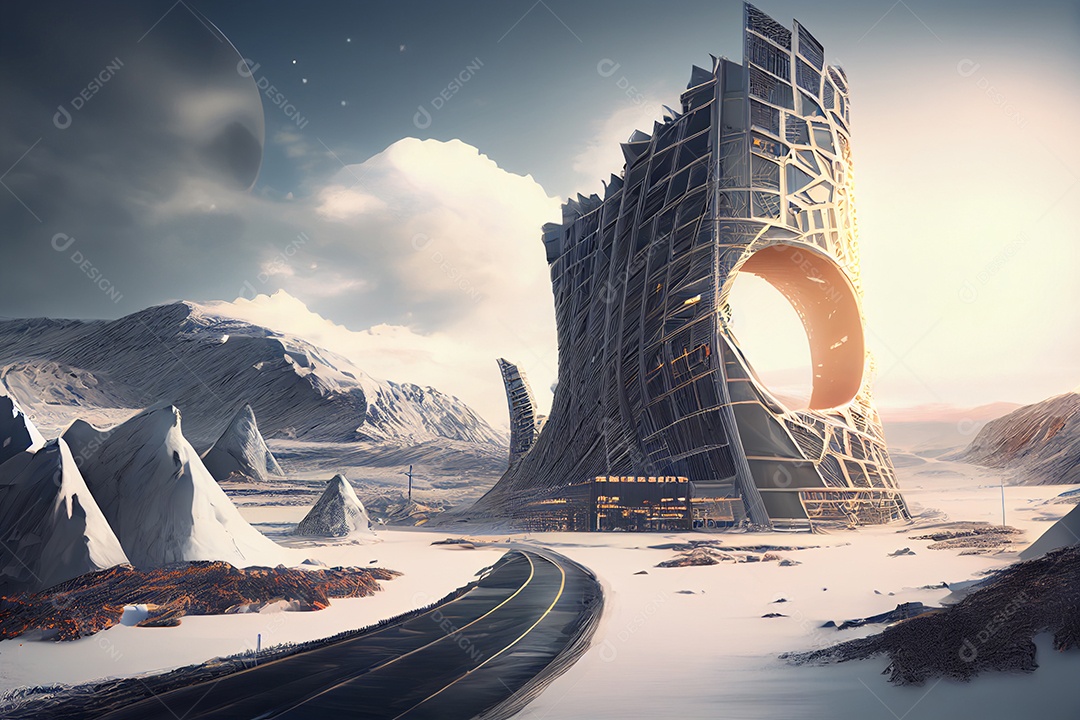 Cidade futurística ecologica