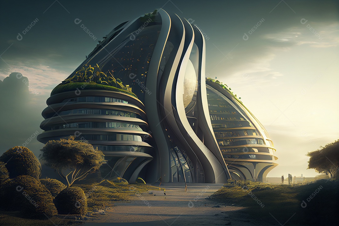Cidade futurística ecologica