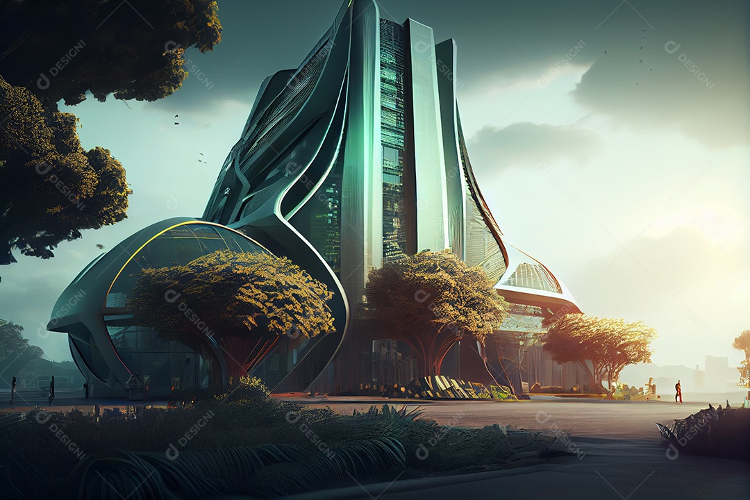 Cidade futurística ecologica