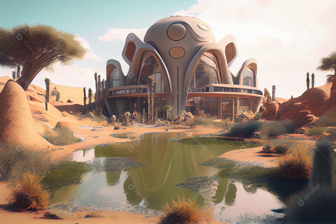 Cidade futurística ecologica