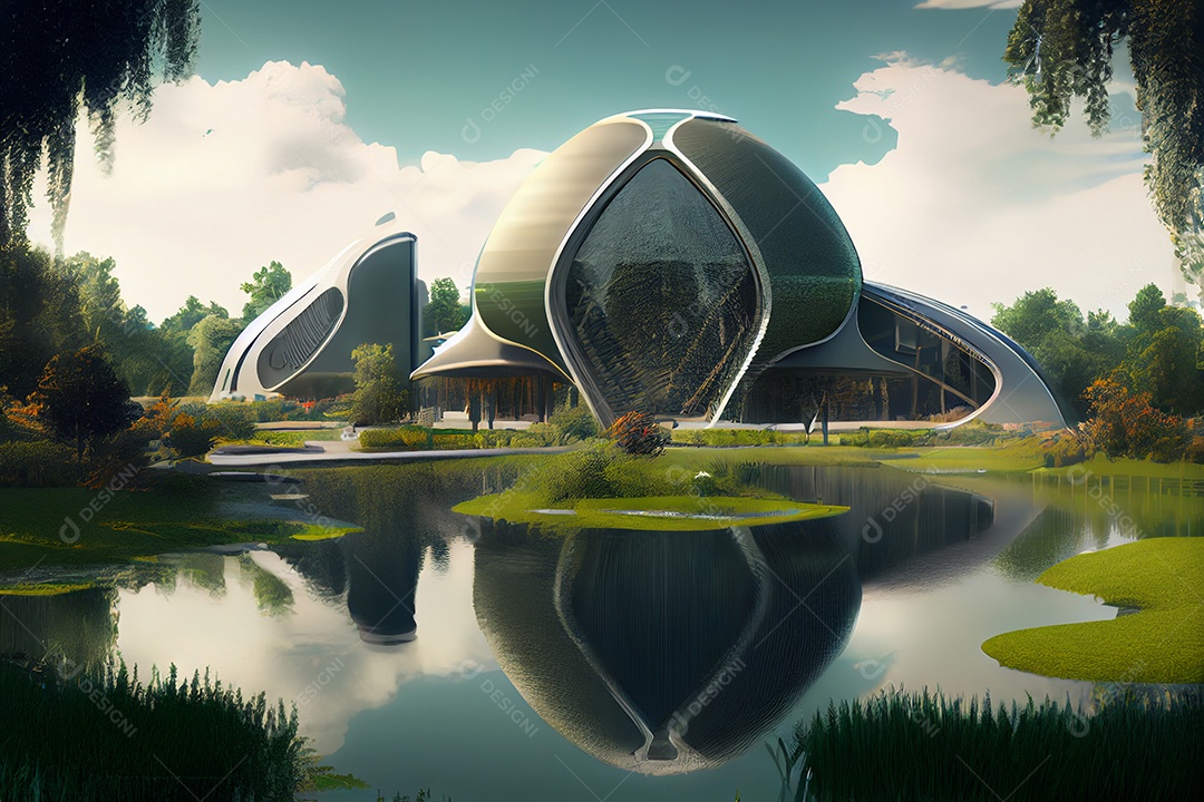 Cidade futurística ecologica