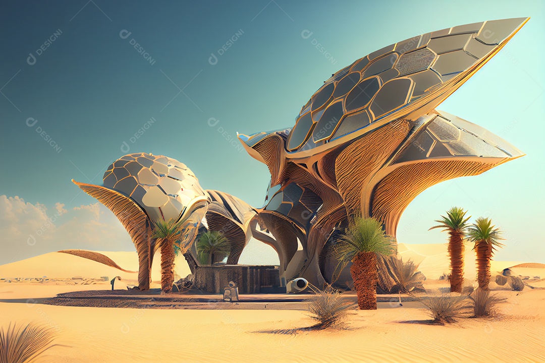 Cidade futurística no deserto