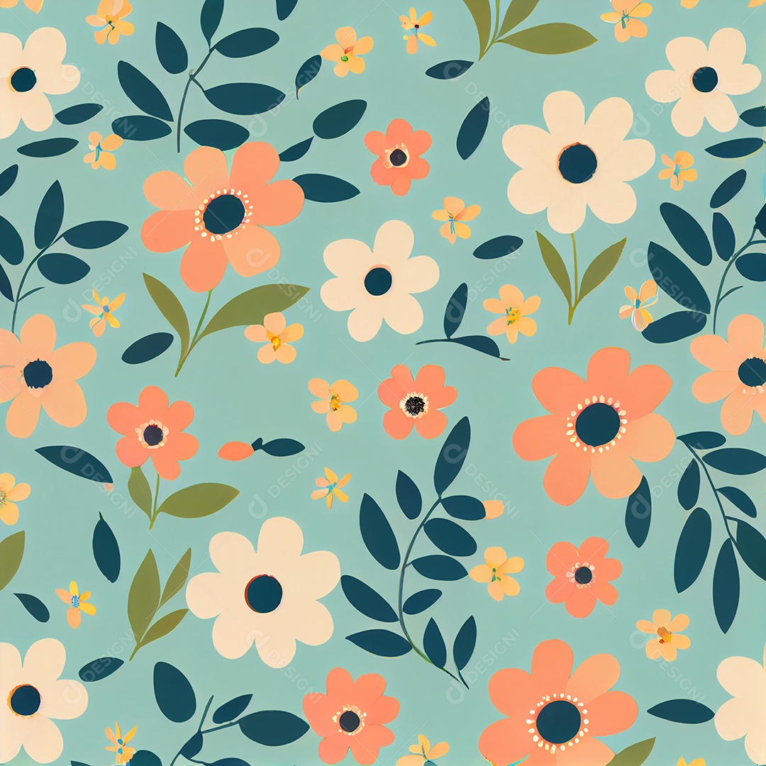 Fundo estampa floral