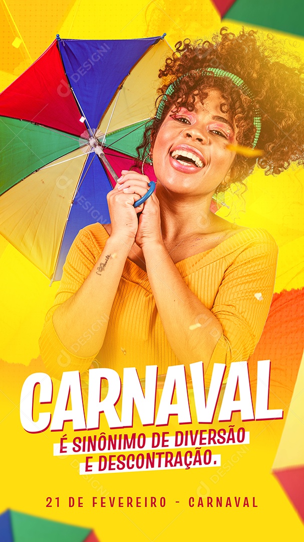 Story Carnaval é Sinônimo de Diversão e Descontração Social Media PSD Editável