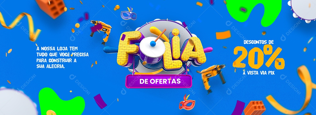 Advertising Campaign, Web Construction Materials, Banner, Social Media, Editable PSD