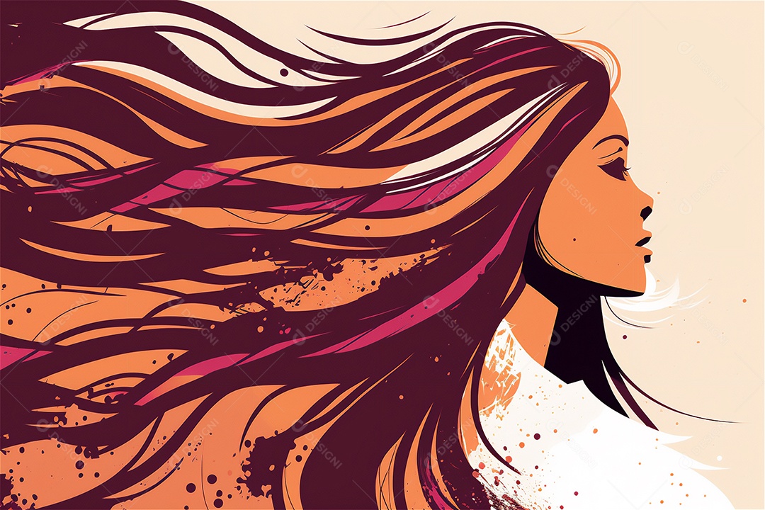 Ilustração do modelo Faces de design plano de desenhos animados de mulheres de diversas etnias e culturas. Dia Internacional da Mulher