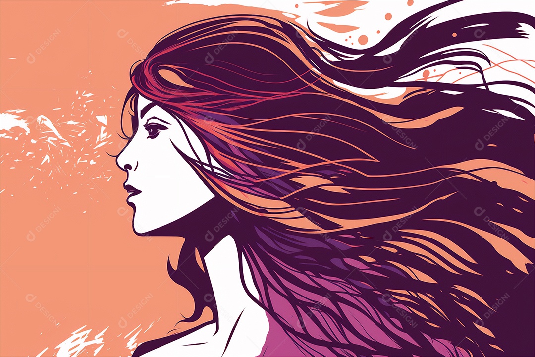 Ilustração do modelo Faces de design plano de desenhos animados de mulheres de diversas etnias e culturas. Dia Internacional da Mulher