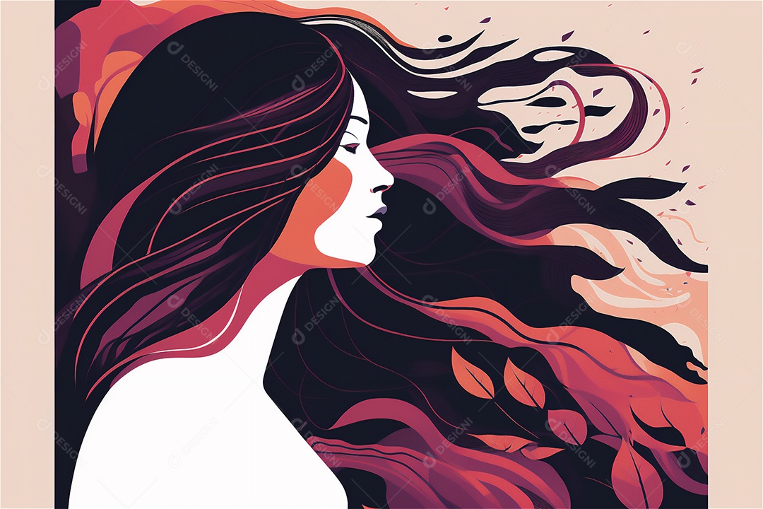 Ilustração do modelo Faces de design plano de desenhos animados de mulheres de diversas etnias e culturas. Dia Internacional da Mulher