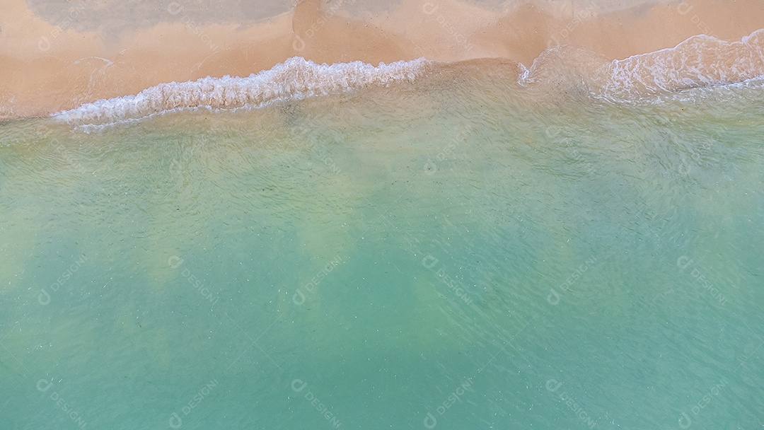 Vista aérea paisagem da água Mar