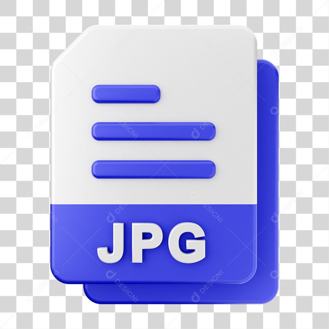 Elemento 3D Ilustração do Ícone de Tipo de Arquivo PNG Transparente